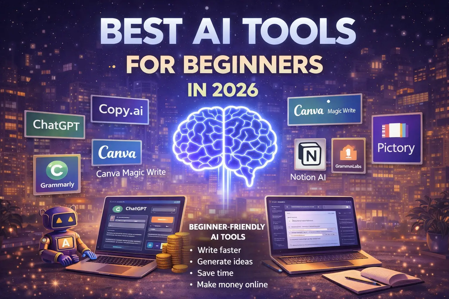 AI tools for beginners for design and content creation