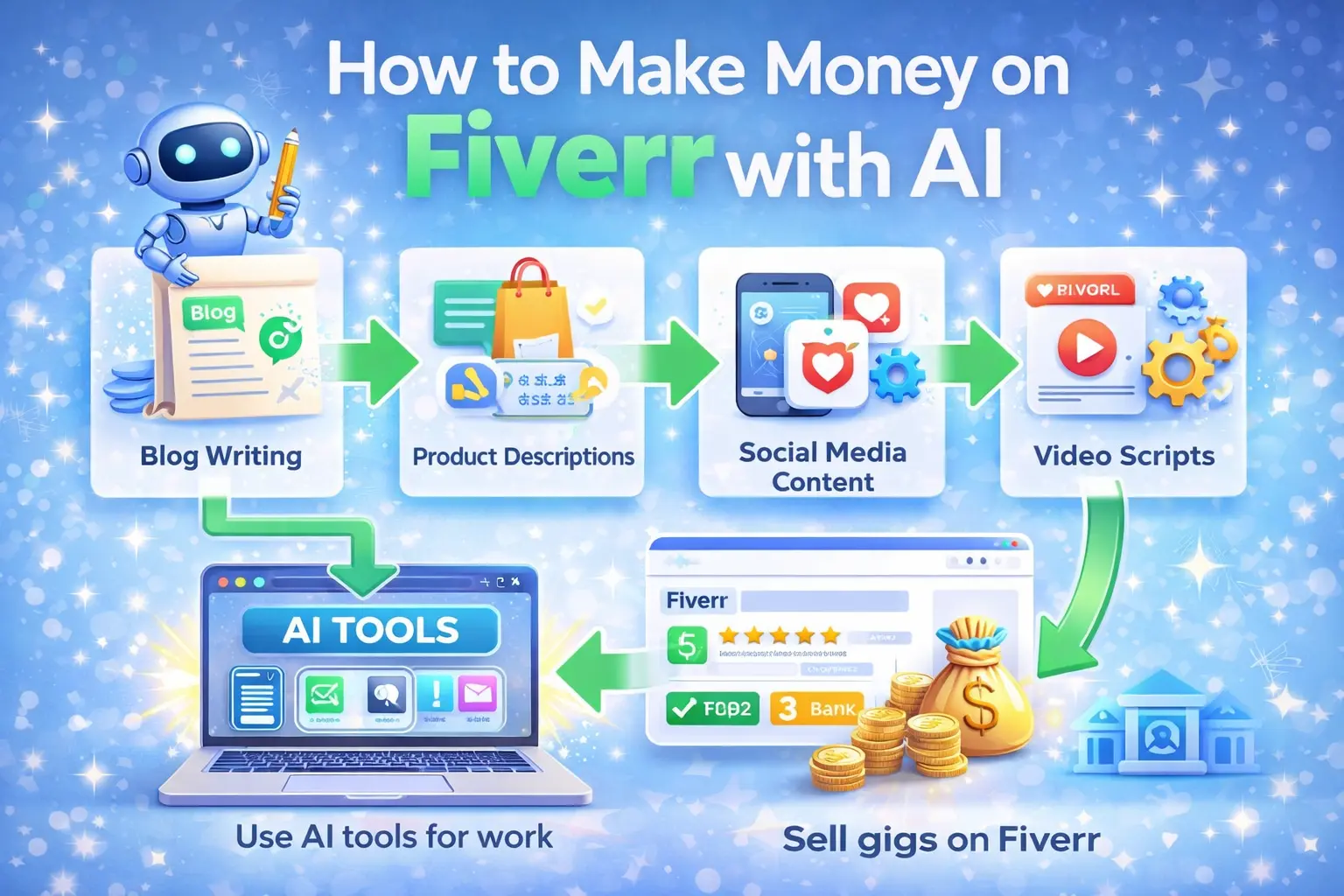 AI workflow for Fiverr services
